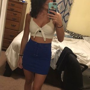 Royal blue skirt